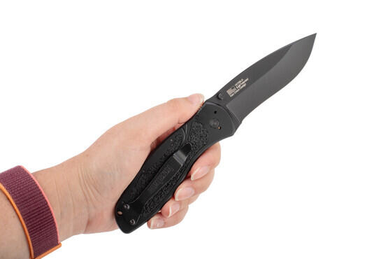 Kershaw Knives Blur 3.4" Drop Point Blade with Plain Edge in Black